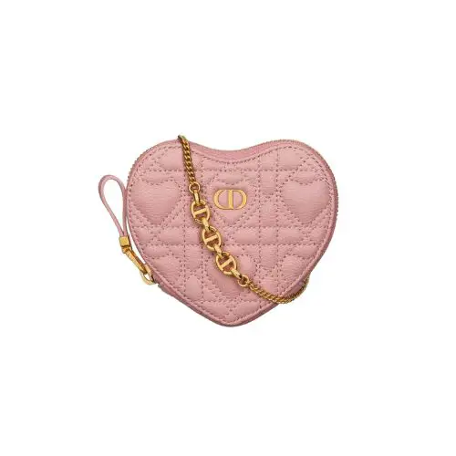 Dior Caro Heart Pouch With Chain